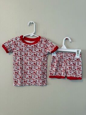 Lake Red Floral Kids Pajama Set